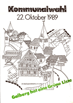 Plakat zur Kommunalwahl 1989
